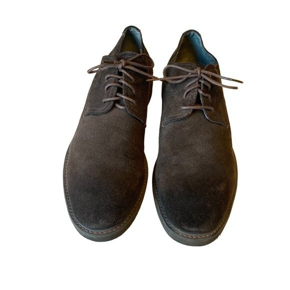 JOSEPH ABBOUD DARK BROWN SUEDE MENS SHOES SIZE 12D GENTLY USED main image 4
